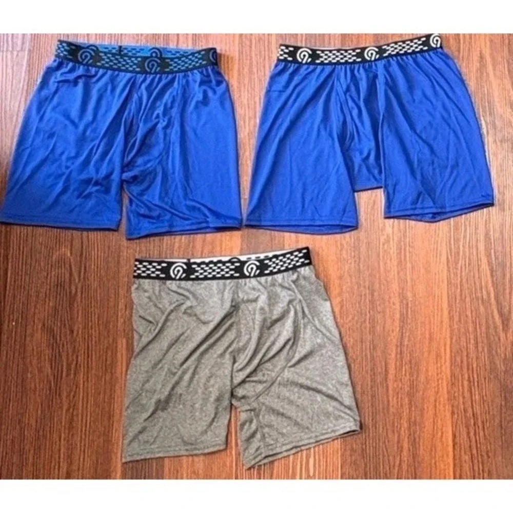 Men's Boxer Briefs 3 Pk C9 Champion‎ Black Gray Blue Size Small